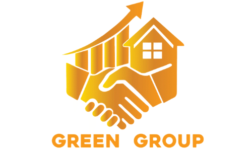 green and black house solutions logo